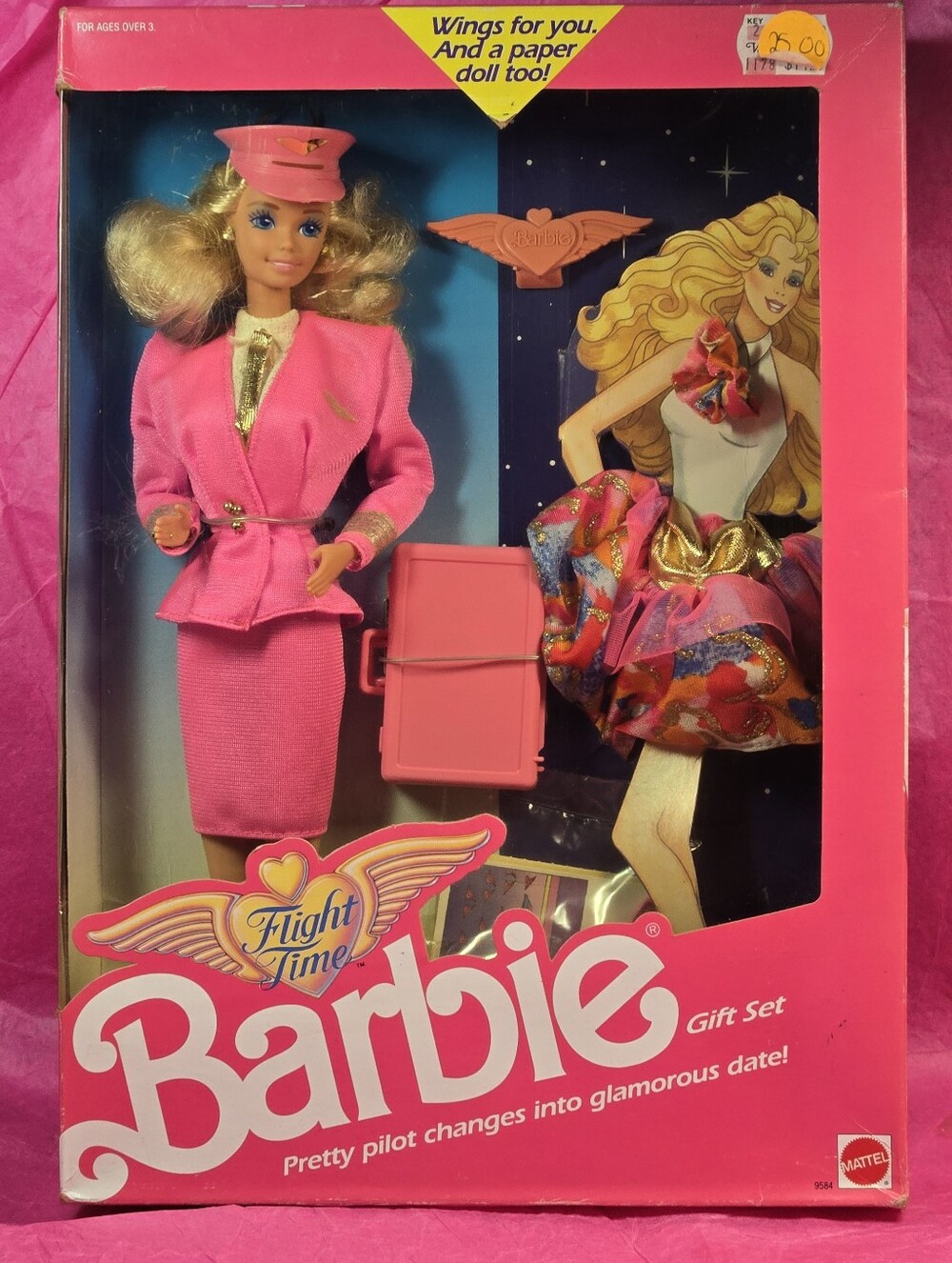 Vintage 1989 Flight Time Barbie Doll Gift Set NRFB Mattel #9584